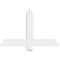 Ekena Millwork Eugene Architectural Grade PVC Gable Bracket, 36"W x 22 1/2"H x 2"D x 4"F, 15/12 Pitch GBP036X23X0204EUG00 - alternate 5